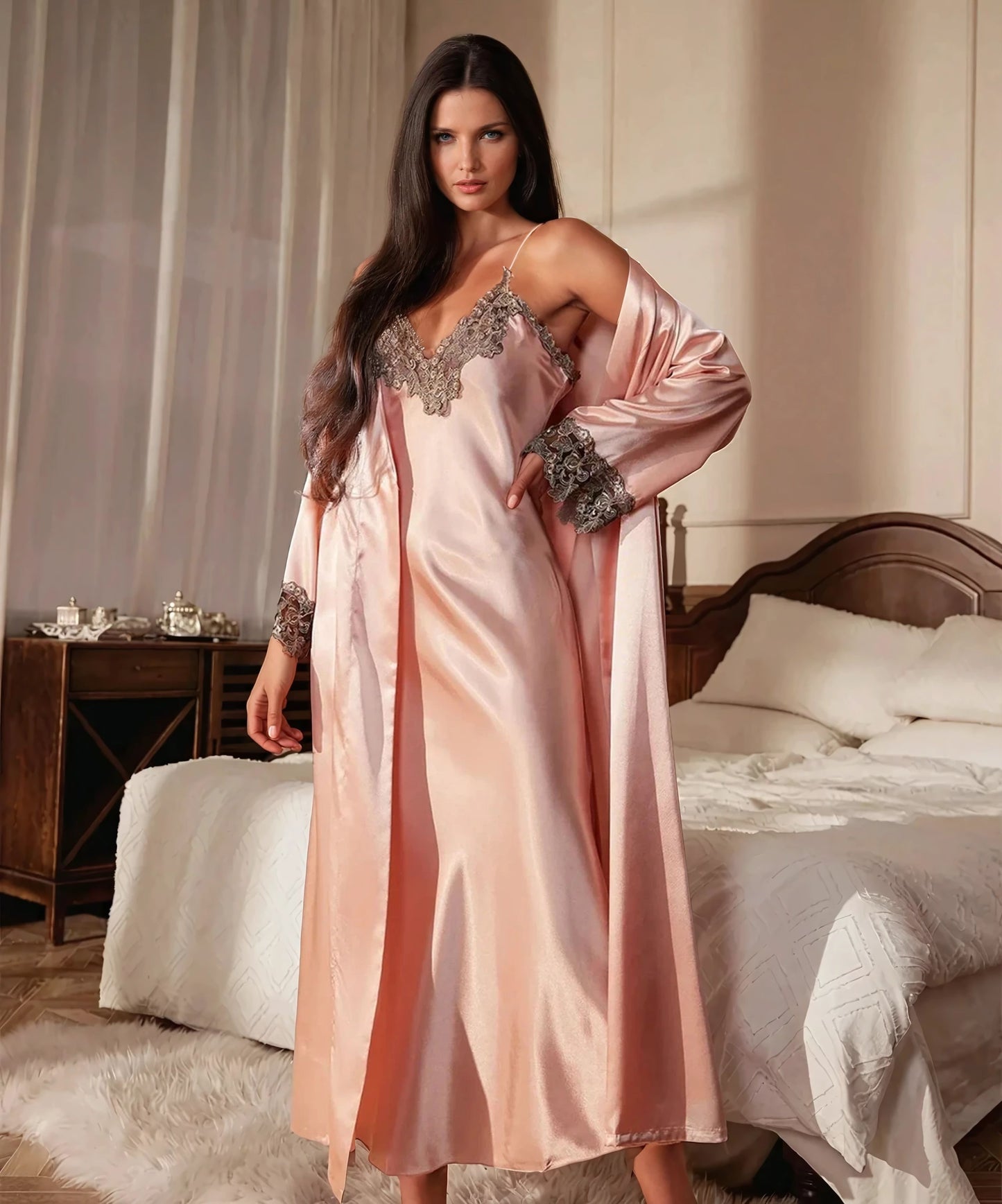 Holy Night Full length Nightwear with Robe
