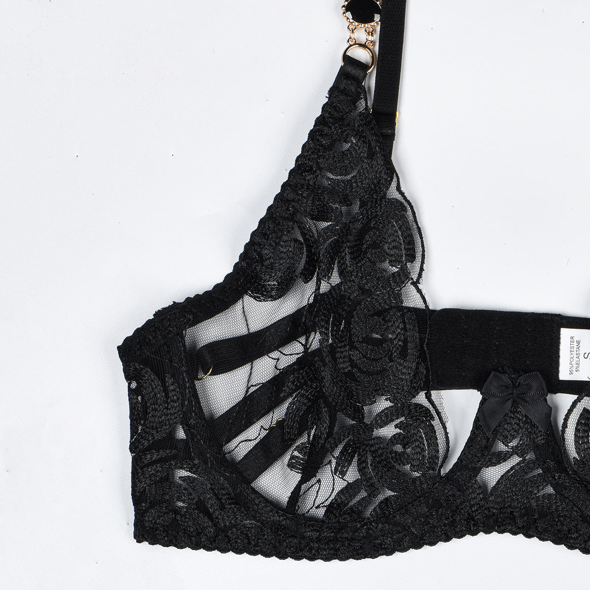 Beaded 3 Piece Lingerie Set