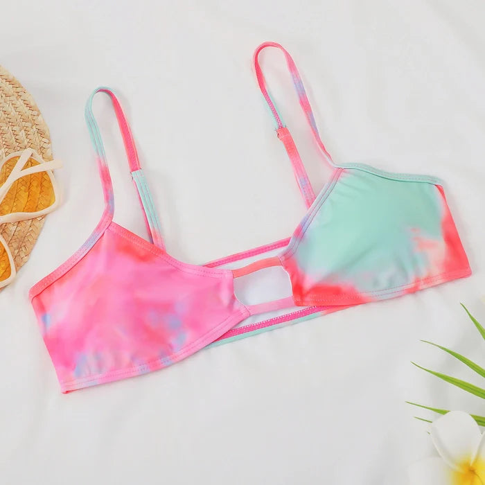 Tie Dye printed Hollow Three Piece Suit
