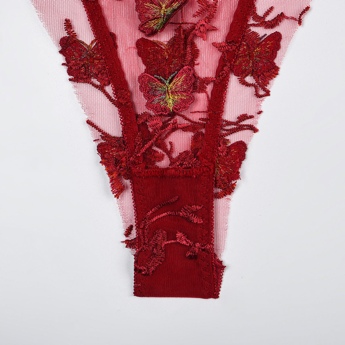 Butterfly Embroidery  Lingerie 2 Piece Set