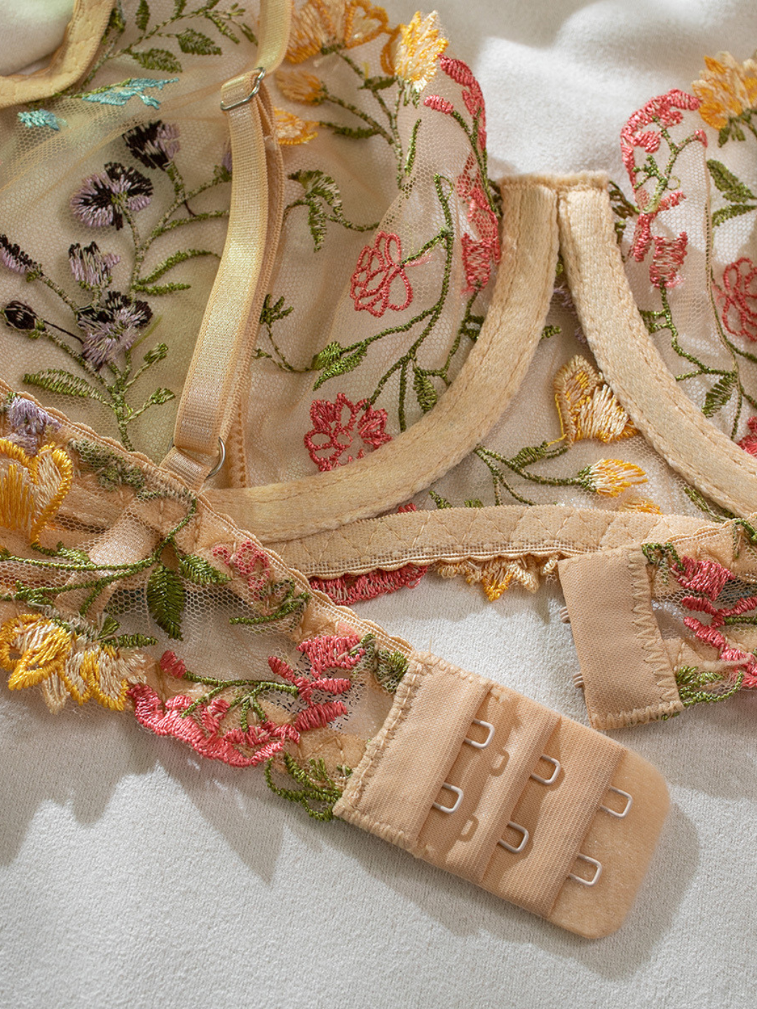 Embroidered Rush Two Piece Set/Nude