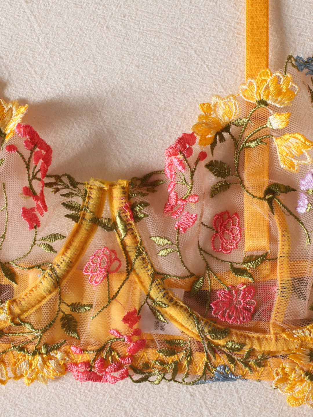 Embroidered Rush Two Piece Set/yellow