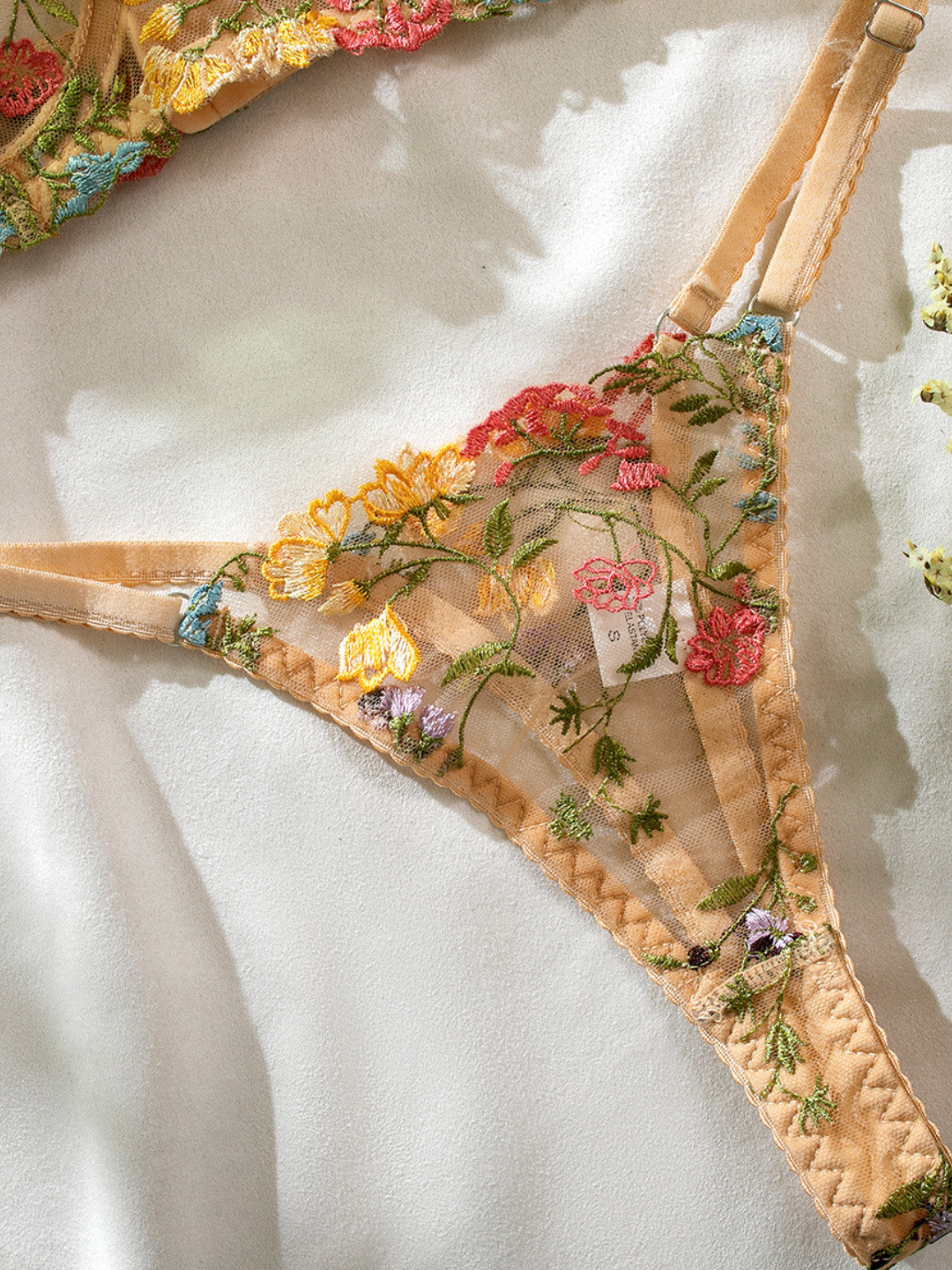 Embroidered Rush Two Piece Set/Nude