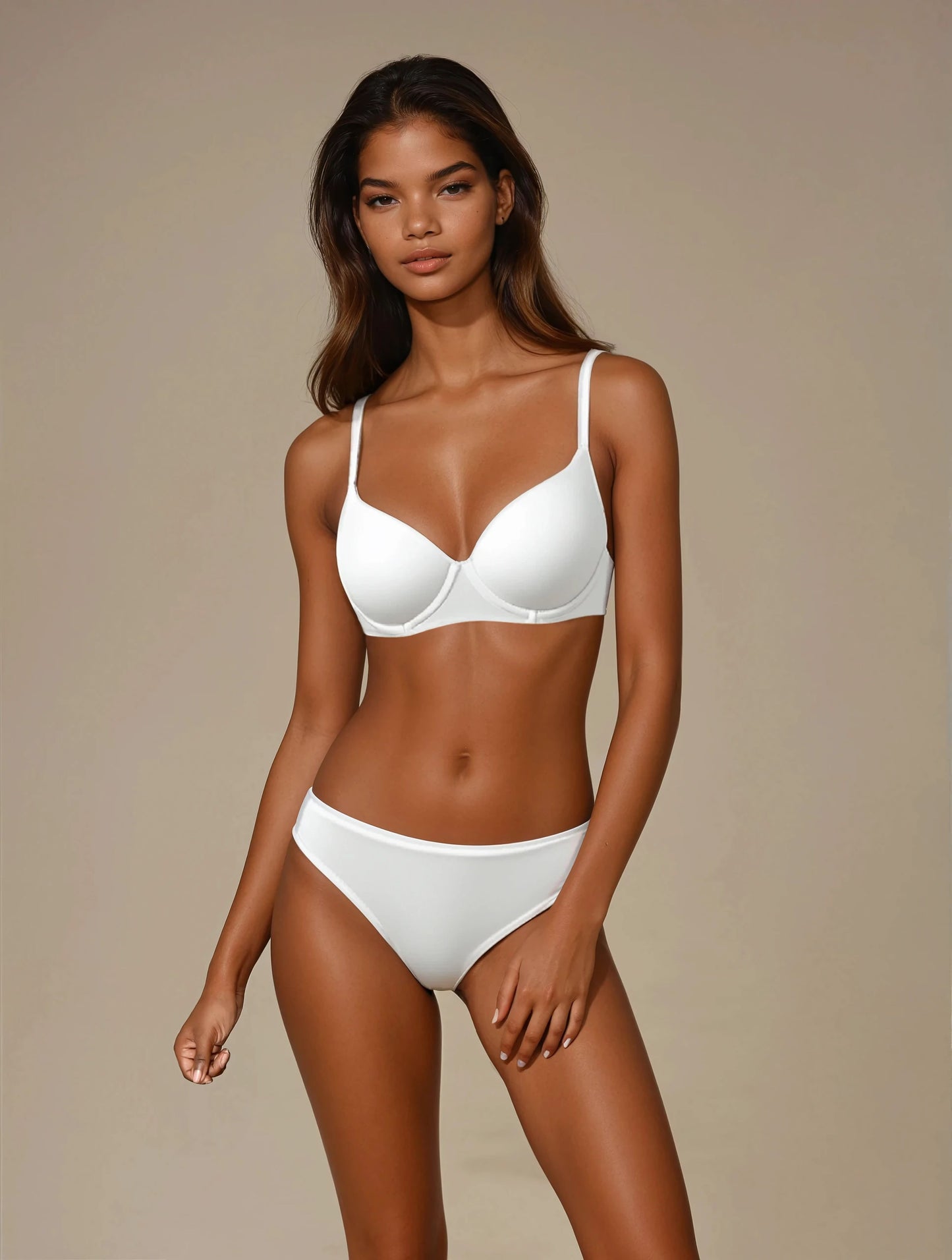 Shape Enhancing Bra & Panty Set/White