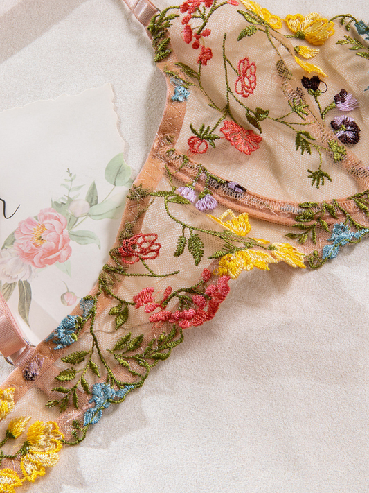 Embroidered Rush Two Piece Set/pink