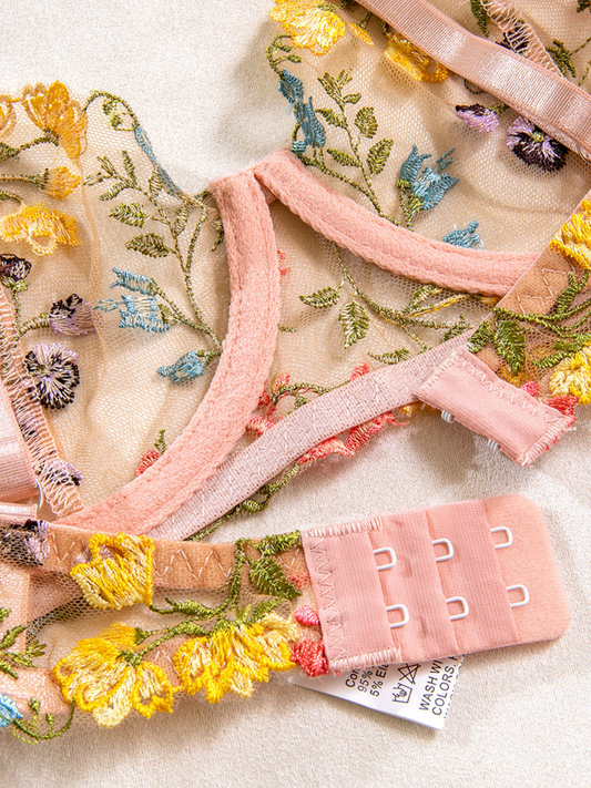 Embroidered Rush Two Piece Set/pink