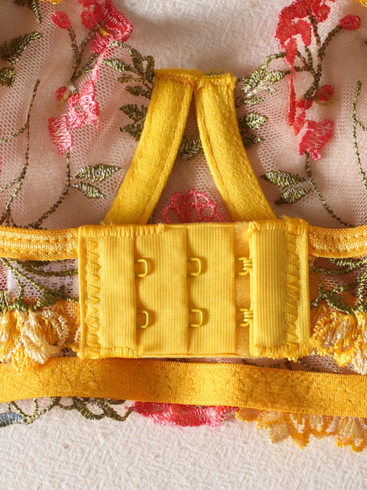 Embroidered Rush Two Piece Set/yellow